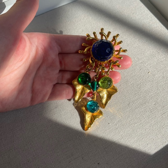 Vintage Philippe Ferrandis Poured Glass Brooch. - Picture 3 of 7